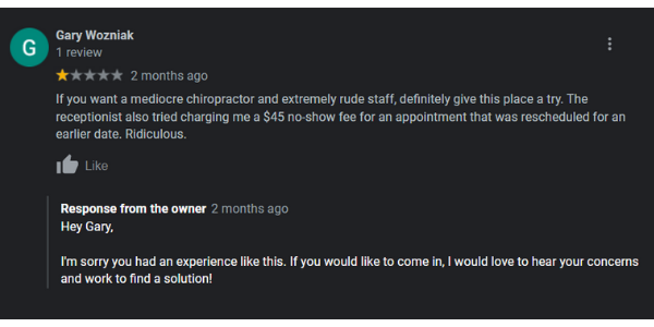 Respond to Negative Reviews