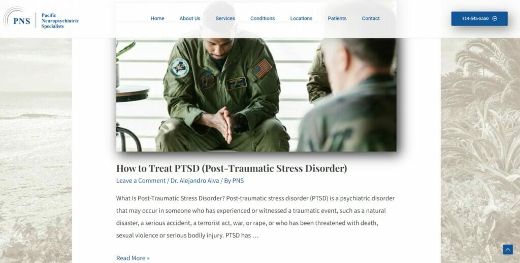 Pacific Neuropsychiatric Specialists Blog Post