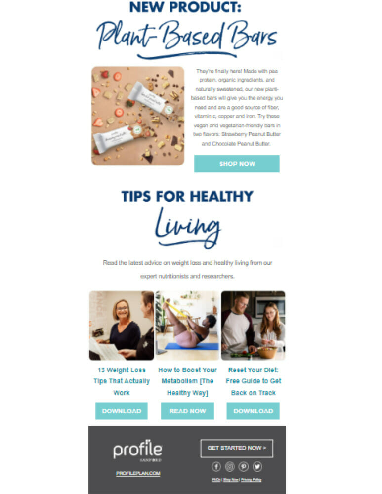 profile plan newsletter