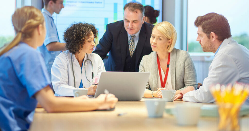 healthcare professionals meeting