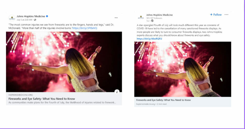 A/B tests for Social Media Marketing